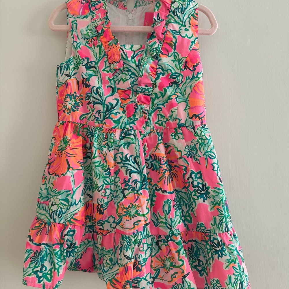 Lilly Pulitzer Pink and Green Floral Dress